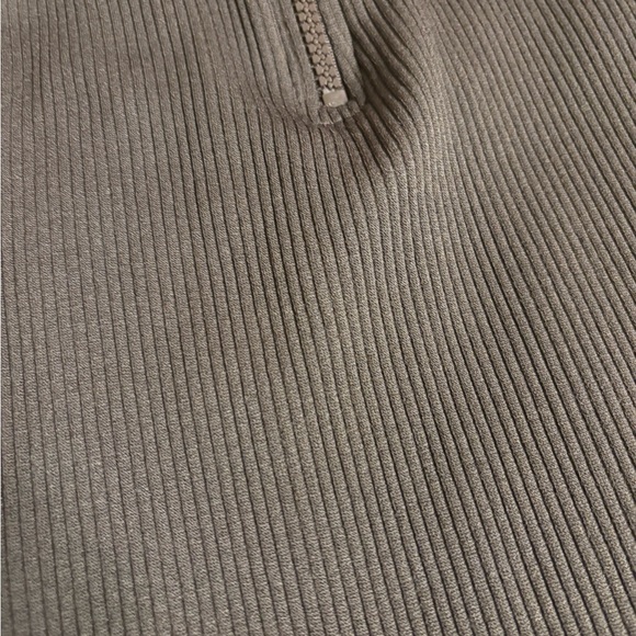 Brown Ribbed Women's Jumpsuit - Picture 4 of 9